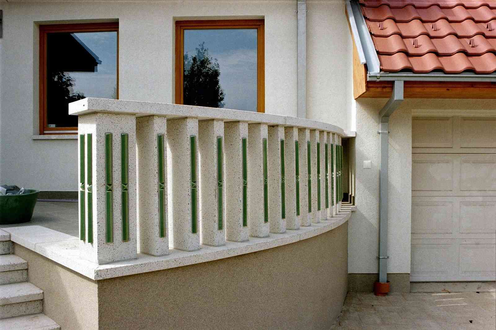 Balusztrád kerámiabetétek